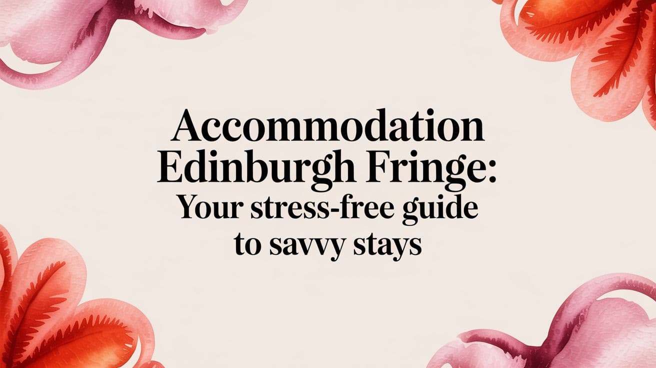 Accommodation Edinburgh Fringe: Your No-Nonsense Guide to Nailing Your Stay