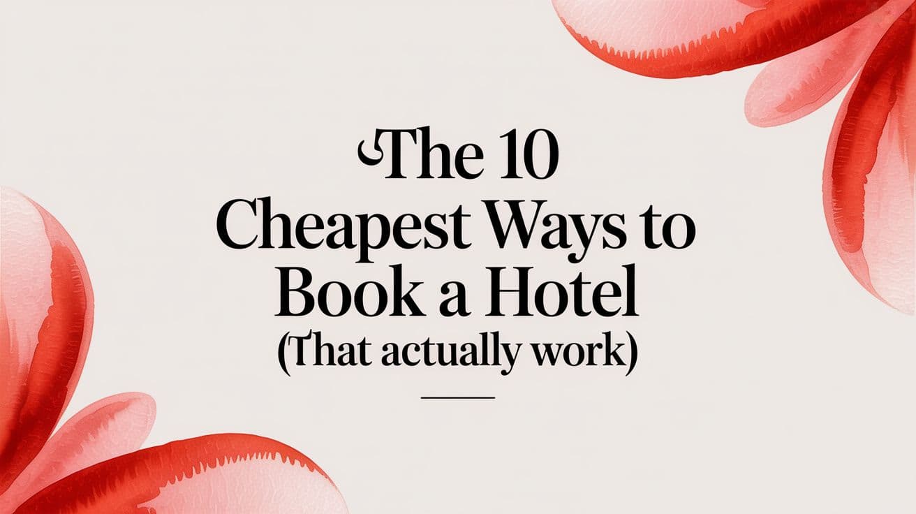 The 10 Cheapest Ways to Book a Hotel (That Actually Work)