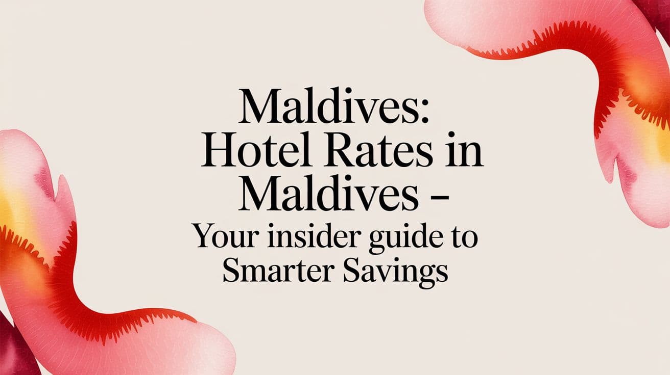 Maldives Hotel Rates: Your Smart Guide to Not Overpaying