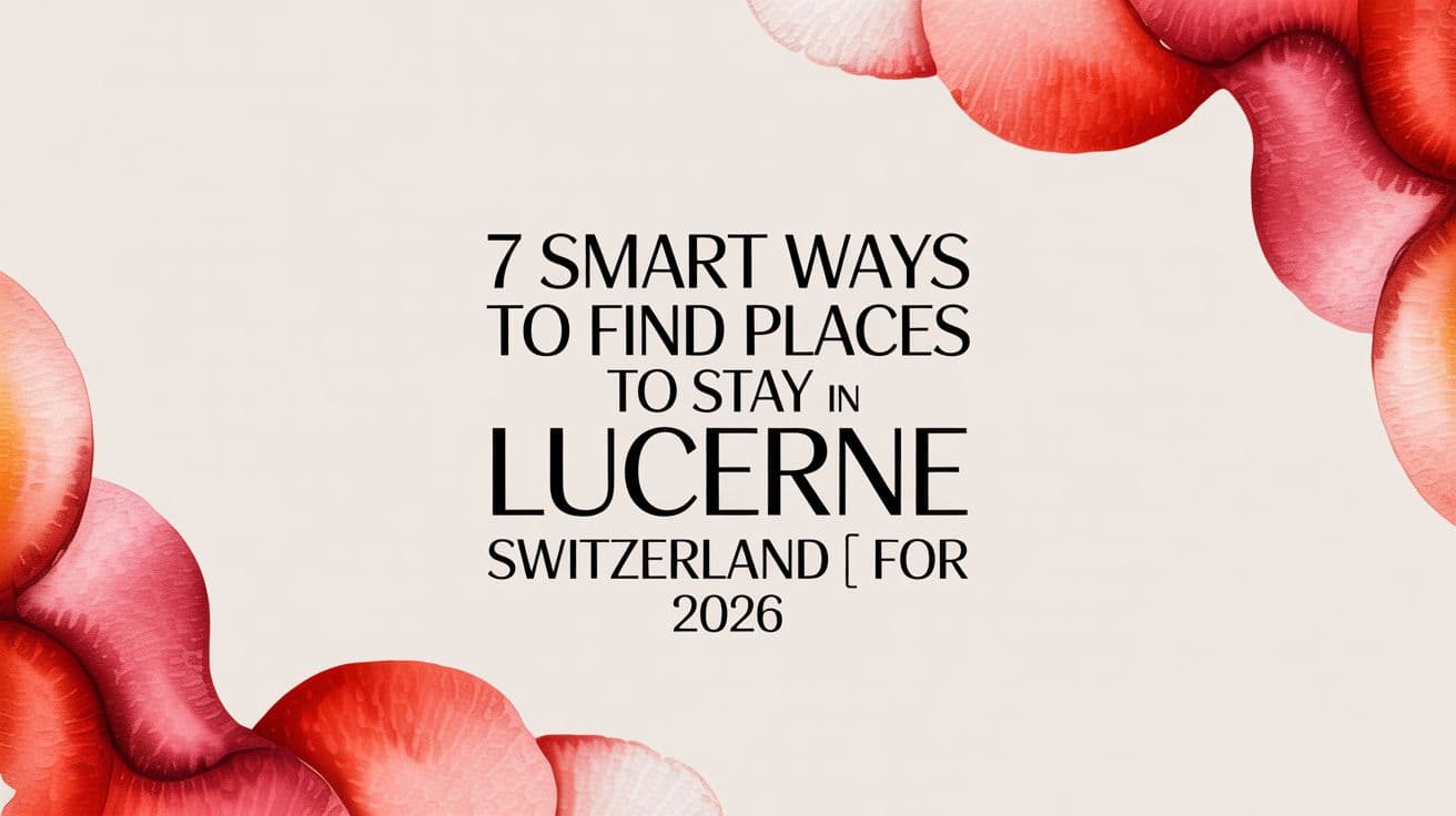 7 Smart Ways to Find Places to Stay in Lucerne Switzerland for 2026