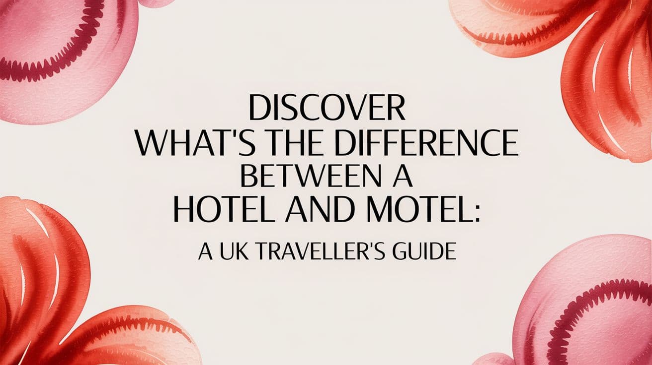 What's the Difference Between a Hotel and a Motel? A No-Nonsense UK Guide