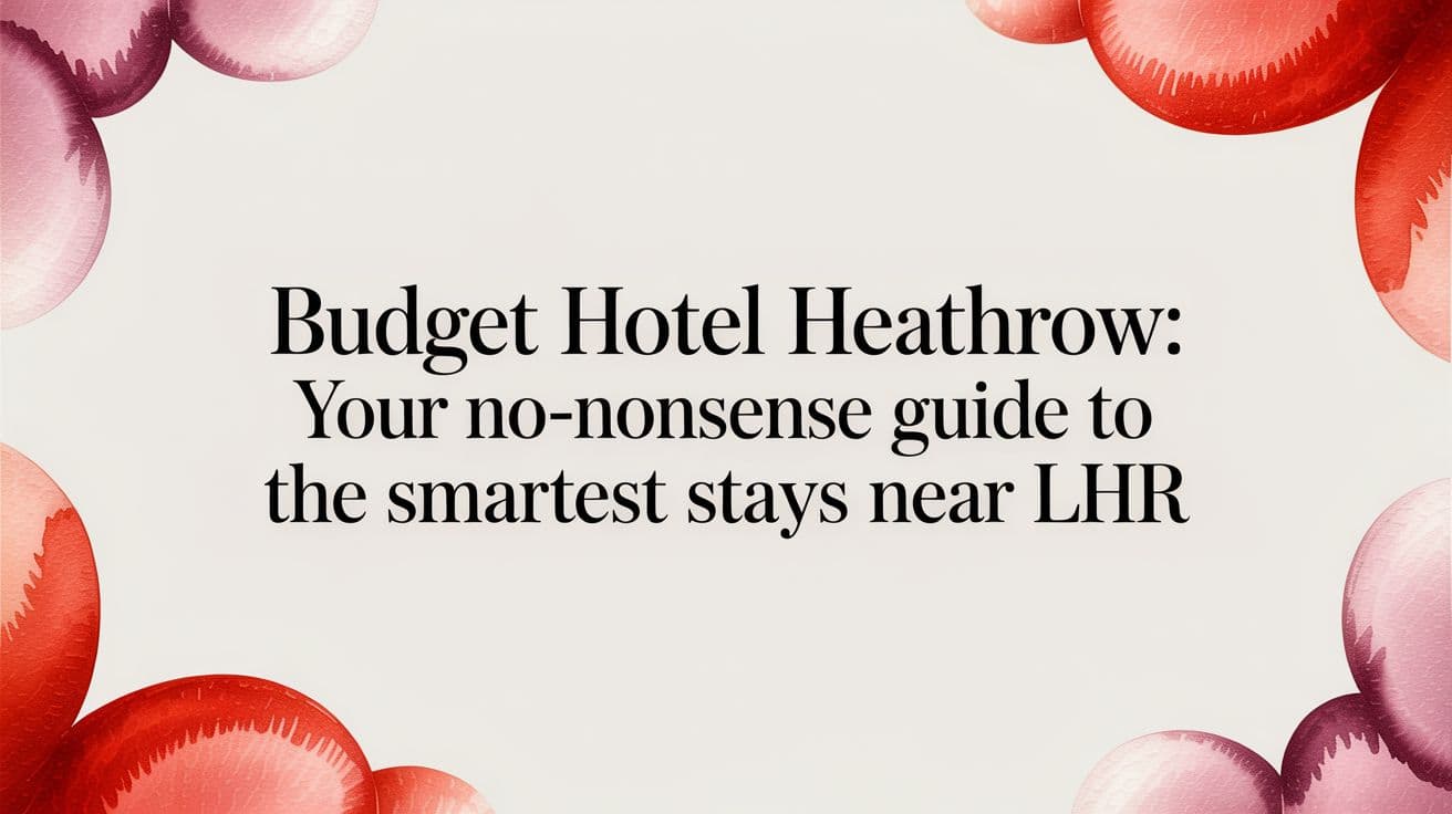 Budget Hotel Heathrow: Your No-Nonsense Guide to the Smartest Stays Near LHR